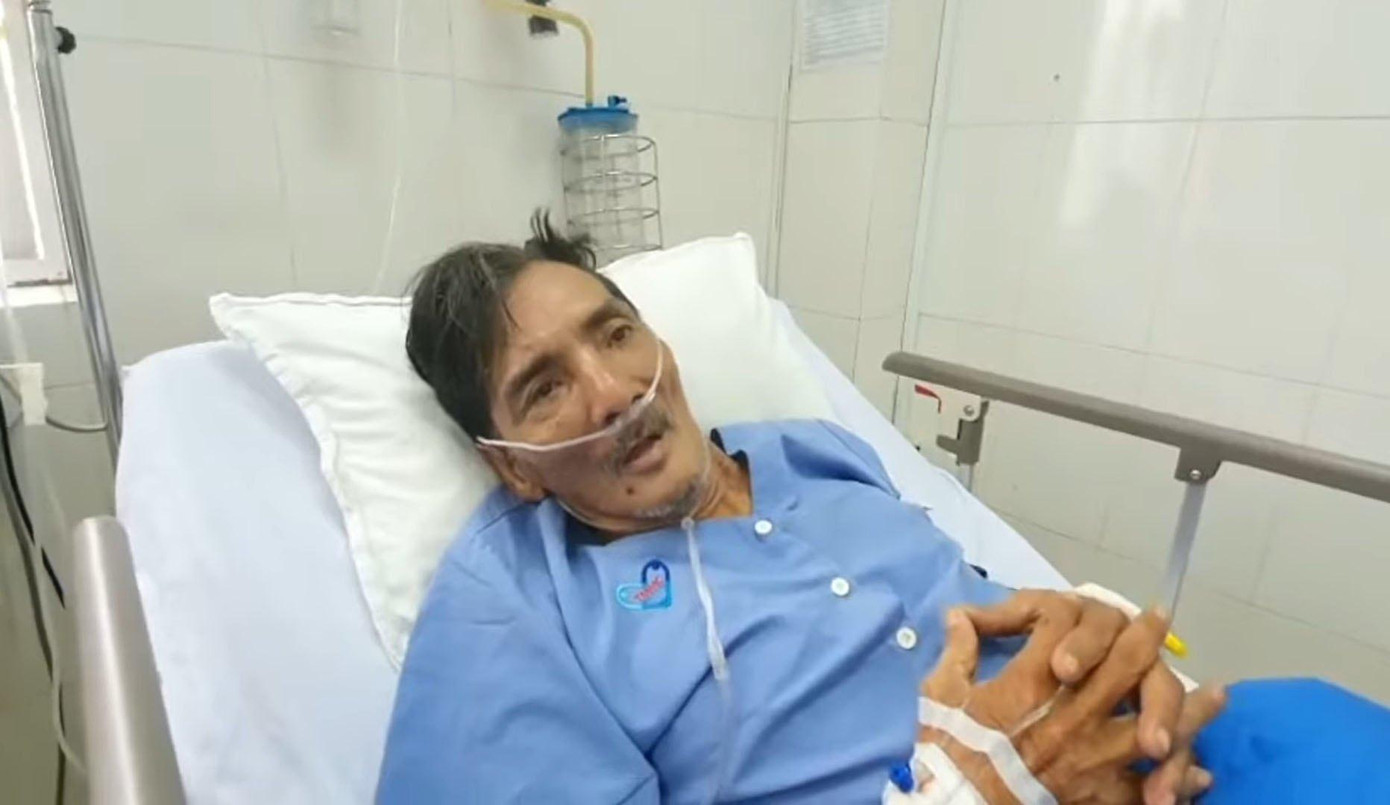 Diễn viên Thương Tín vẫn chịu di chứng của lần đột quỵ cách đây vài tháng.