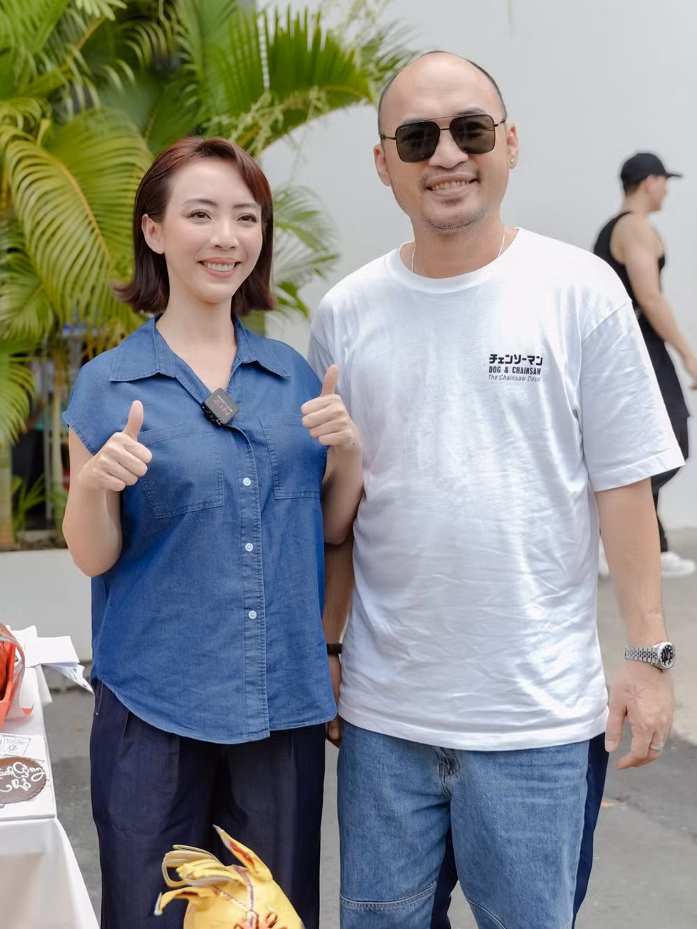 Tiến Luật cũng đồng hành với vợ trong bộ phim này.