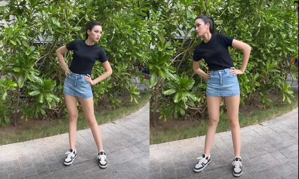 Netizen xuýt xoa trước đôi chân thon của nàng hậu. Netizen xuýt xoa trước đôi chân thon của nàng hậu.