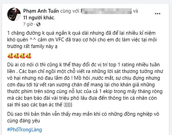 Phạm Anh Tuấn không giấu bức xúc sau khi phim đóng máy Phạm Anh Tuấn không giấu bức xúc sau khi phim đóng máy