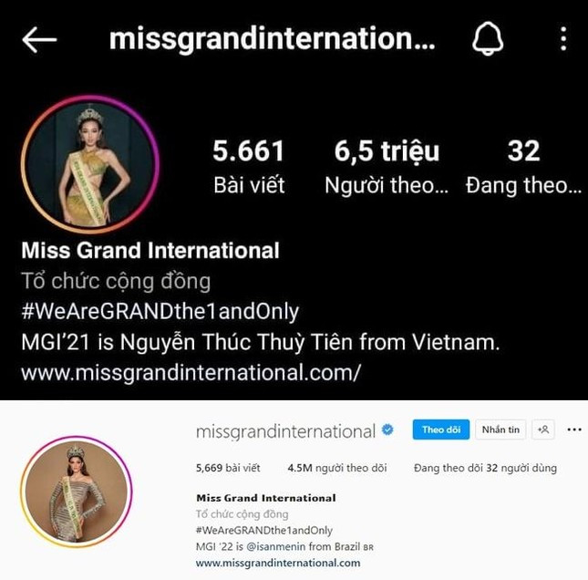 Số follower của MGI thay đổi nhanh chóng sau đêm Chung kết Số follower của MGI thay đổi nhanh chóng sau đêm Chung kết