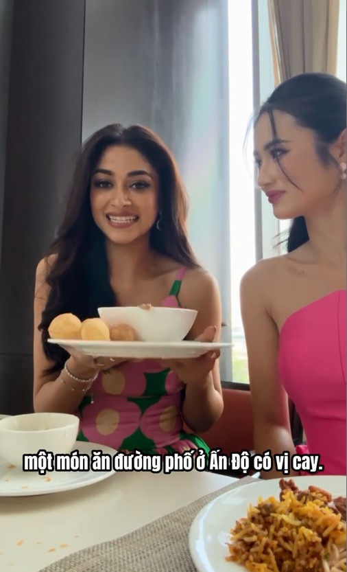 Ý Nhi không quên khen ngợi Hoa hậu Ấn Độ.