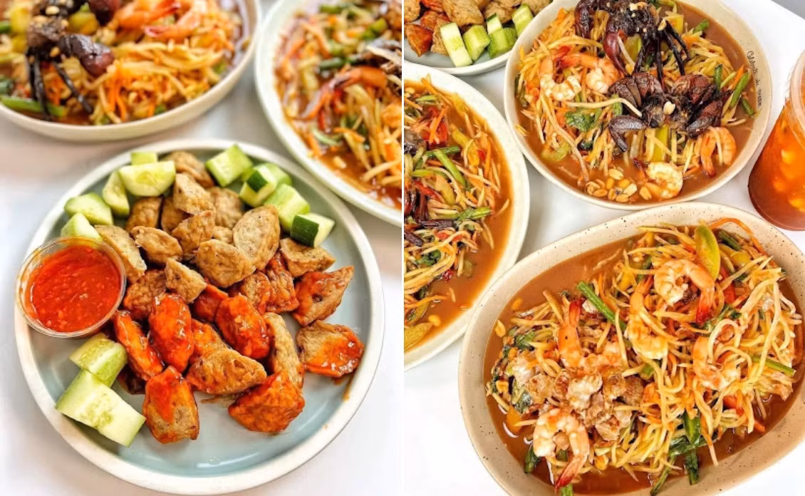 Ty Thy là cái tên chưa bao giờ ngừng hot với món Gỏi đu đủ với sợi đu đủ xanh bào sợi giòn sần sật đẫm trong nước trộn gỏi chua ngọt đậm đà, đến với livestream 19.4, người dùng có cơ hội thưởng thức combo gỏi đu đủ Ty thy kèm 1 trà tắc với giá chỉ 60.000 đồng.