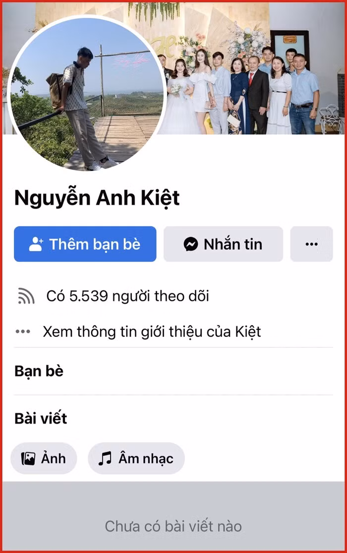 Anh Kiệt đã khóa trang cá nhân.