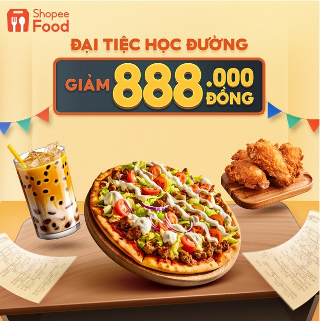 Muốn ăn ngon thả ga mà giá lại “hạt dẻ” thì ghé ngay trạm “Back to School” của ShopeeFood ngay thôi”!