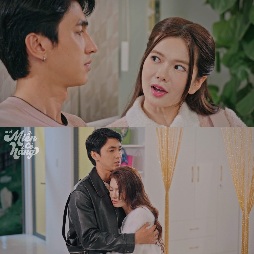 Tường Vân lúc nào cũng tìm cách thể hiện tình cảm với Đình Phong.