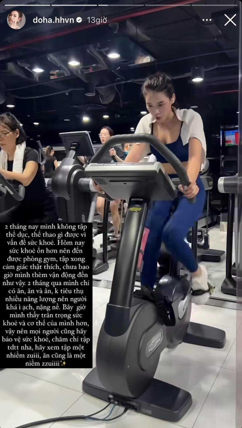 Nàng hậu nhắn nhủ mọi người hãy chăm chỉ tập luyện, bảo vệ sức khỏe.