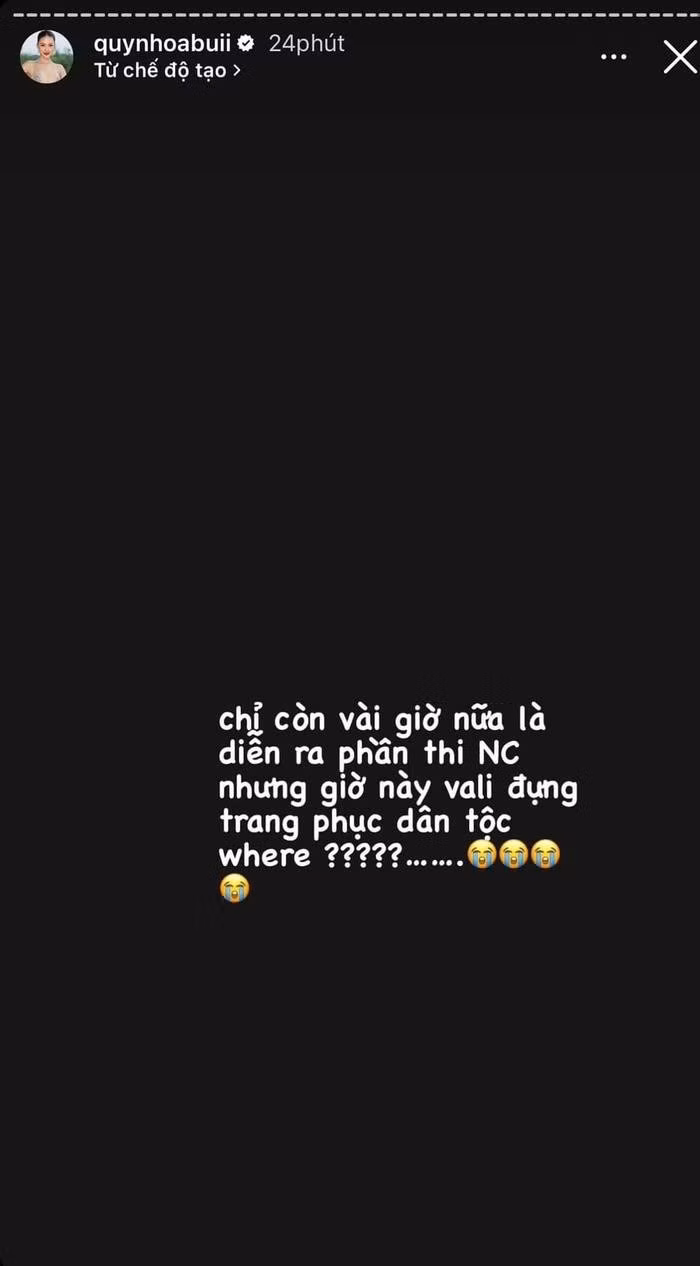Bùi Quỳnh Hoa khiến netizen hú hồn khi thông báo thất lạc trang phục biểu diễn.