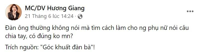 Hương Giang lại có nhiều bài đăng ẩn ý.