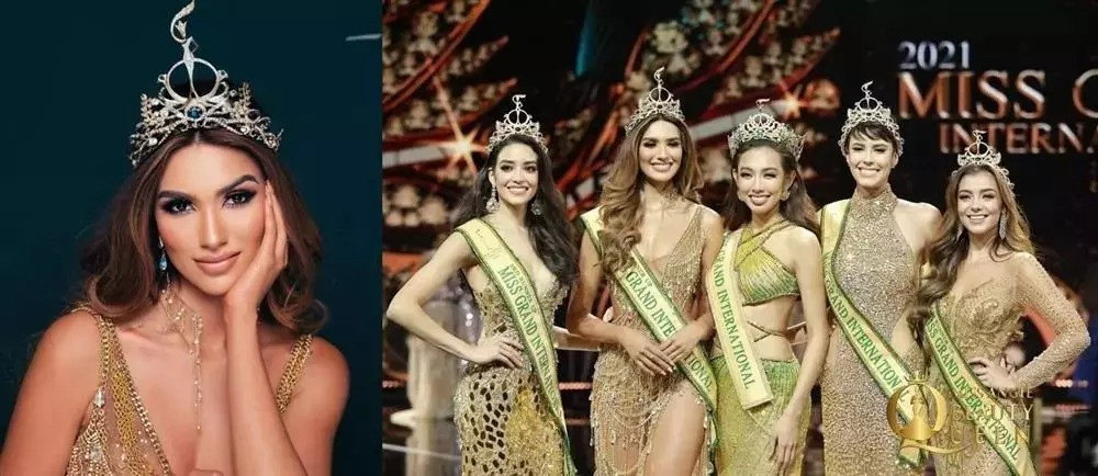 Andrea Aguilera trước đó đoạt ngôi Á hậu 1 Miss Grand International 2021 tại Thái Lan.