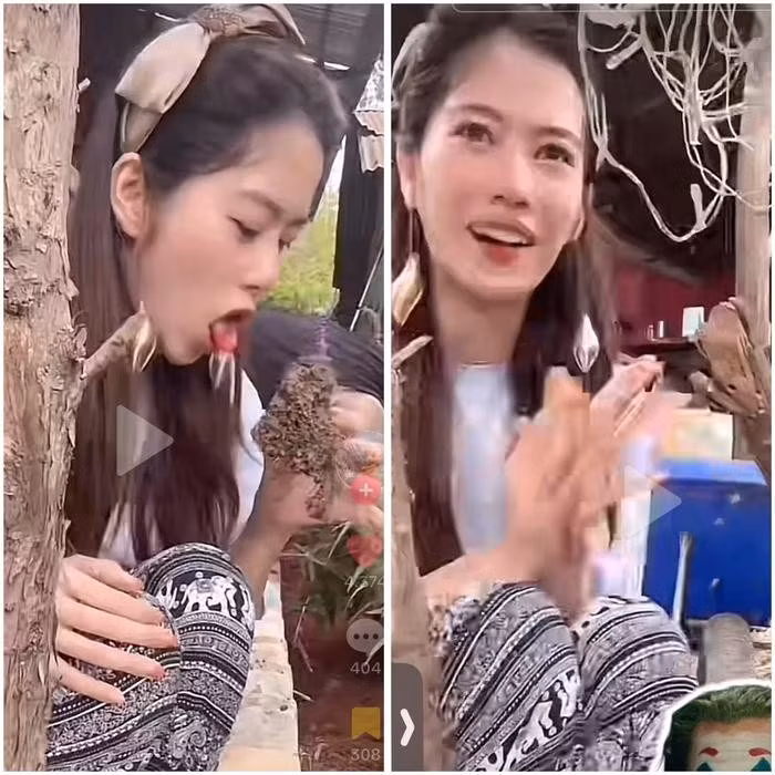 Nam Em vẫn có những hành động gây khó hiểu khi livestream.