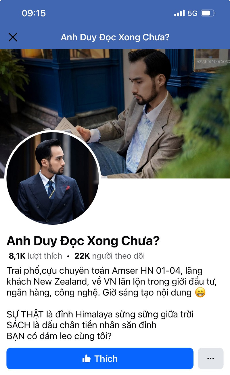 Trang fanpage Anh Duy Đọc Xong Chưa?