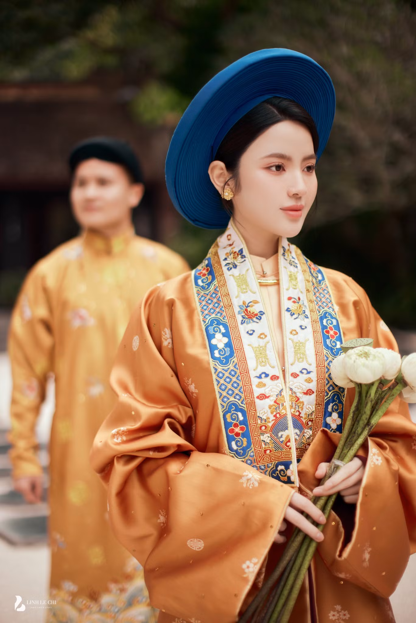 Chu Thanh Huyền và Quang Hải từng có bộ ảnh cưới truyền thống.