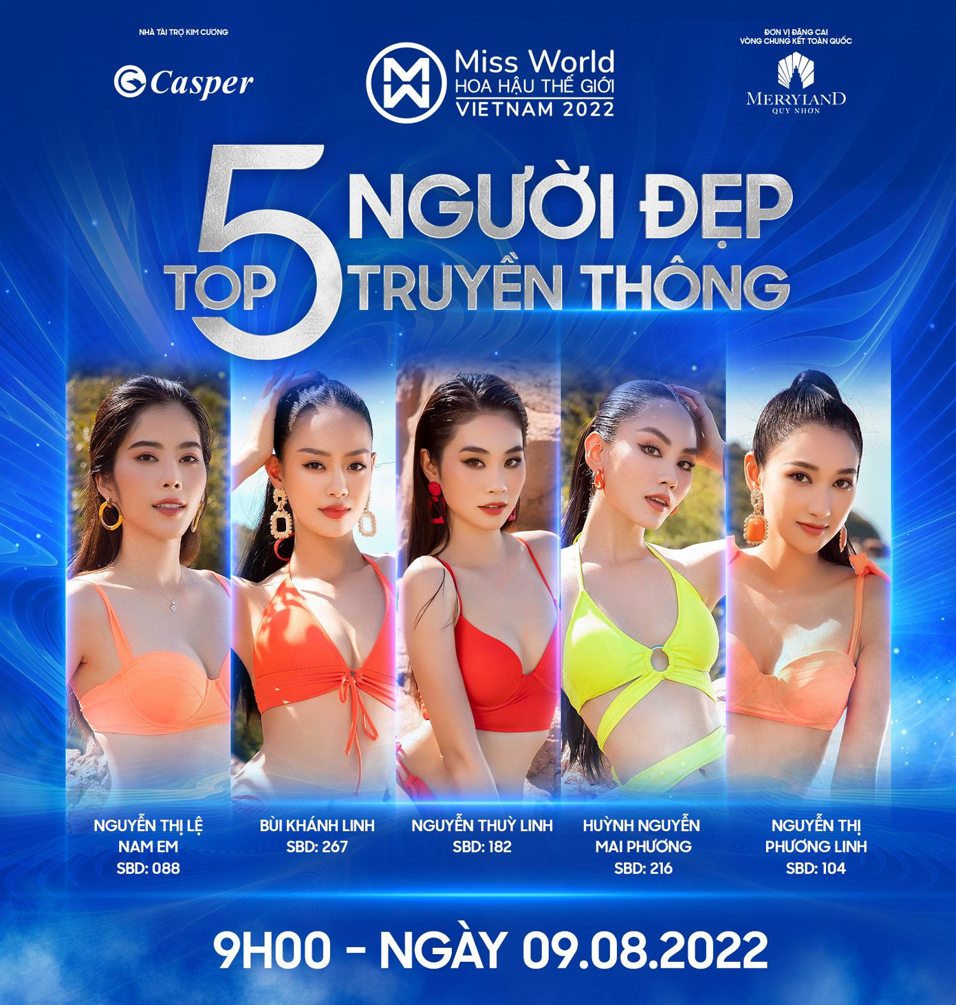 Nam Em dẫn đầu Top 5 Người đẹp truyền thông Nam Em dẫn đầu Top 5 Người đẹp truyền thông