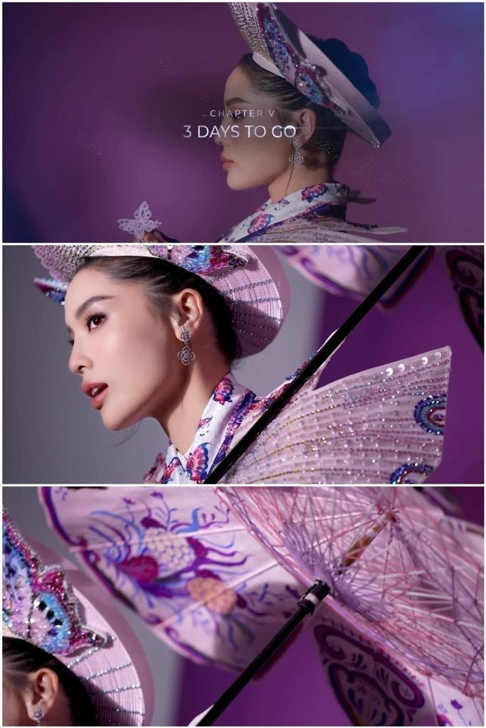 Trang phục dân tộc của Kỳ Duyên có màu sắc ngọt ngào.