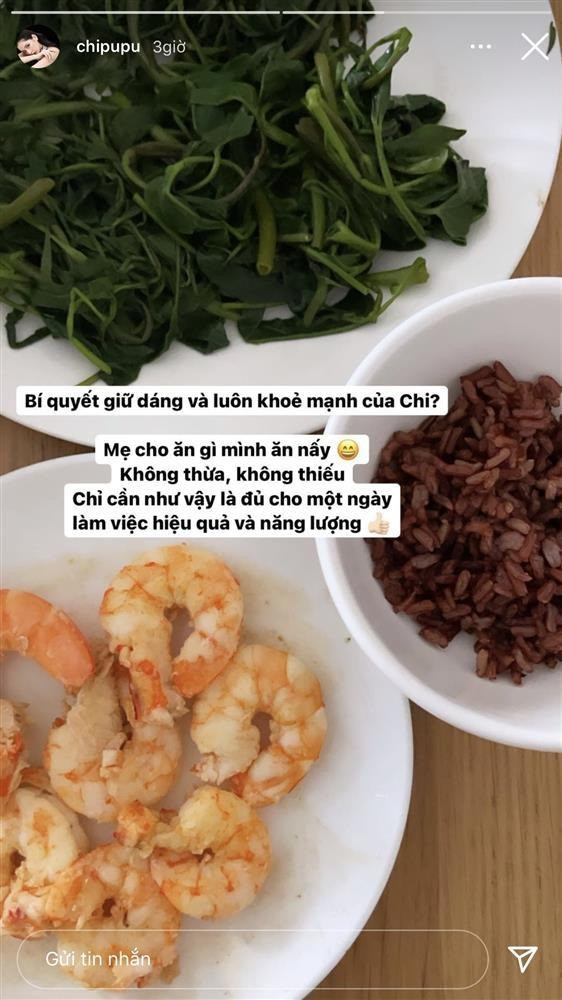 Thực ra Chi Pu cũng ăn uống rất lành mạnh.