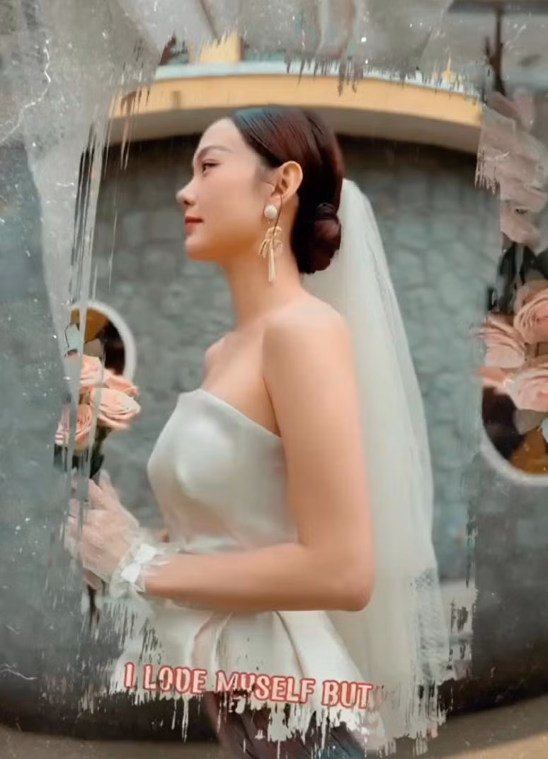 Cô dâu Minh Hằng chọn váy cưới giản đơn thanh nhã