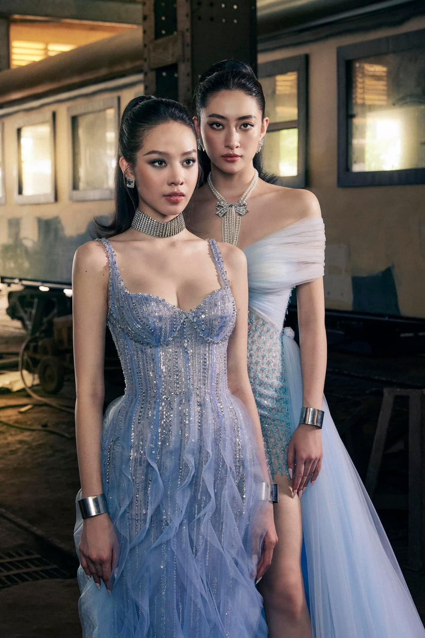 Nàng hậu cảm ơn hai đàn chị Lê Hoàng Phương và Lương Thùy Linh.