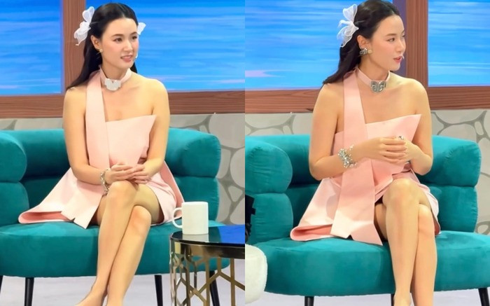 Midu khoe diện mạo ngọt ngào trong show truyền hình. Midu khoe diện mạo ngọt ngào trong show truyền hình.