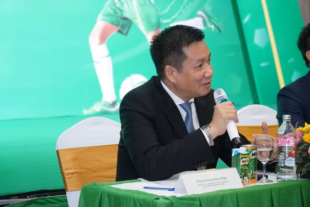 Ông Hoàng Đạo Hiệp, Giám đốc Truyền thông và Dịch vụ Tiếp thị tại Công ty Nestlé Việt Nam chia sẻ niềm vui đồng hành cùng giải đấu năm nay Ông Hoàng Đạo Hiệp, Giám đốc Truyền thông và Dịch vụ Tiếp thị tại Công ty Nestlé Việt Nam chia sẻ niềm vui đồng hành cùng giải đấu năm nay