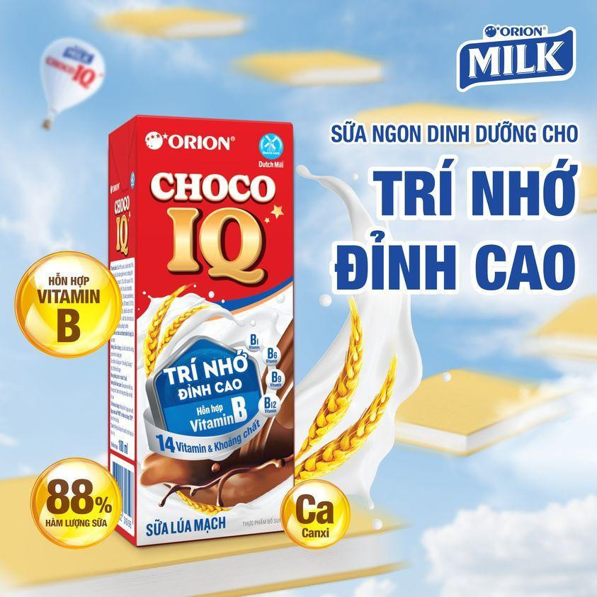 Sữa lúa mạch Choco IQ bổ sung nhiều vitamin B và khoáng chất vào chế độ dinh dưỡng hằng ngày giúp phát triển trí não của bé hiệu quả