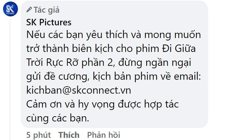 Netizen không ủng hộ nhà sản xuất làm phần 2.