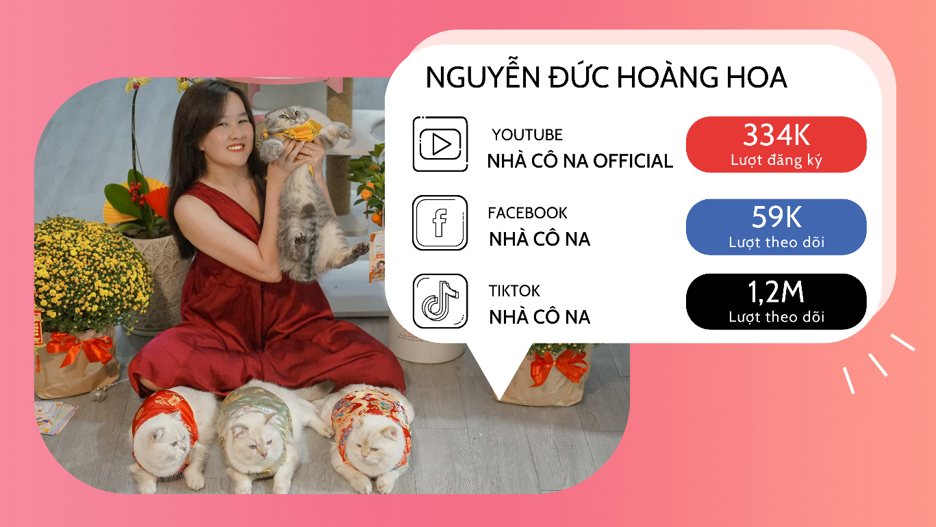 Hoàng Hoa (Na Bông) và 3 kênh nội dung thuộc thương hiệu “Nhà cô Na”