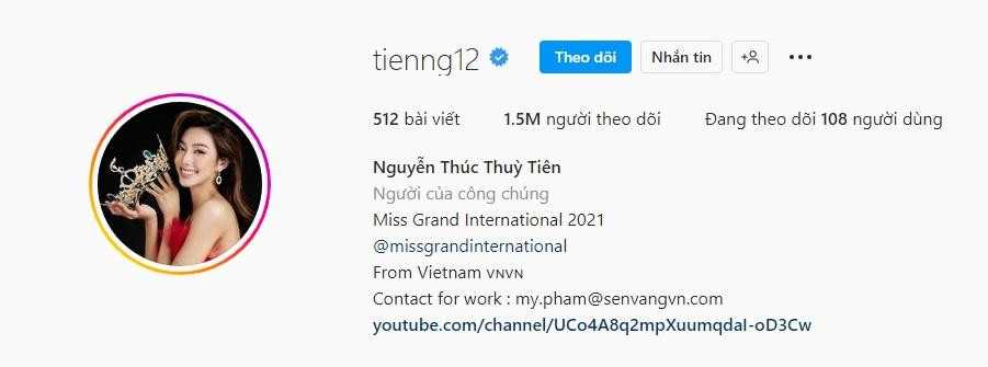 Thùy Tiên đang là nàng Hậu Việt có tài khoản IG đông người follow nhất