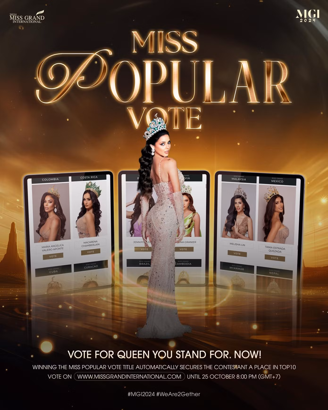 Phần thi Miss Popular Vote đã chính thức khởi động. Phần thi Miss Popular Vote đã chính thức khởi động.