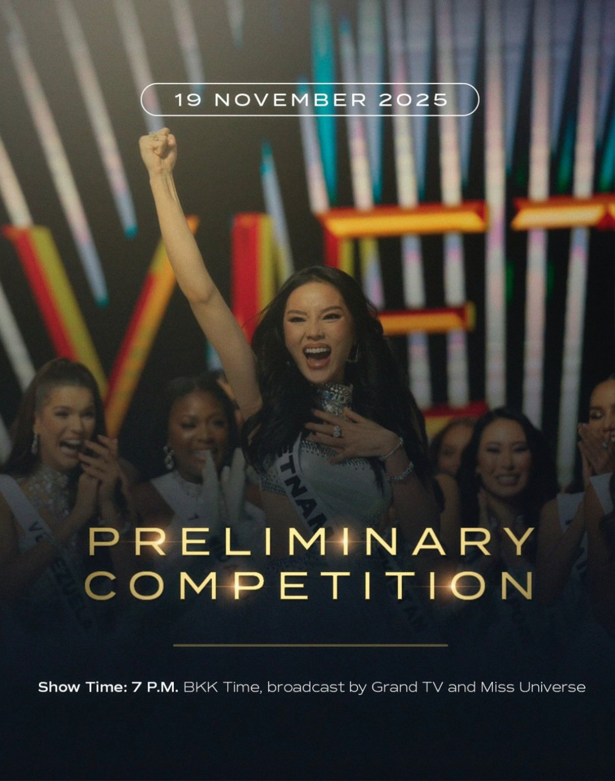 Hoa hậu Kỳ Duyên xuất hiện trong poster giới thiệu Miss Universe 2025.