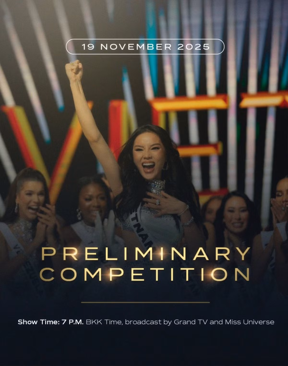 Hoa hậu Kỳ Duyên xuất hiện trong poster giới thiệu Miss Universe 2025.