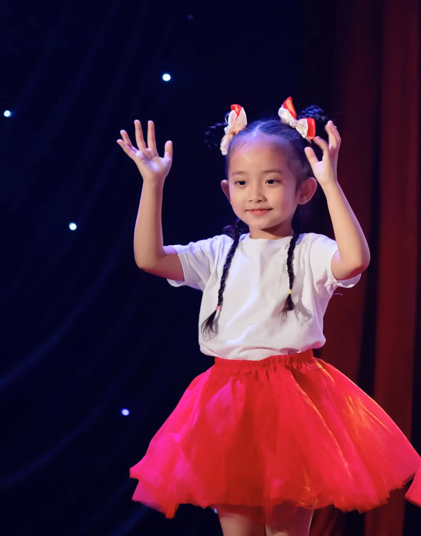 Anna rất tự tin trên sân khấu