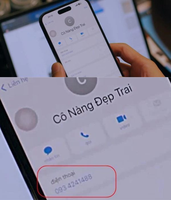 Số điện thoại mà Quy lưu khác hẳn với những gì Ly nói. Số điện thoại mà Quy lưu khác hẳn với những gì Ly nói.