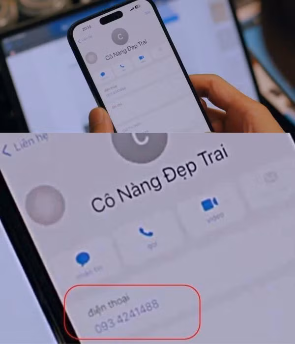 Số điện thoại mà Quy lưu khác hẳn với những gì Ly nói.