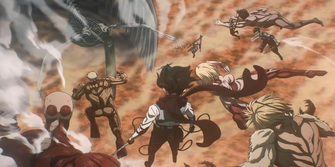 Phim hoạt hình Attack On Titan gây ấn tượng với các cảnh chiến đấu mãn nhãn. Phim hoạt hình Attack On Titan gây ấn tượng với các cảnh chiến đấu mãn nhãn.