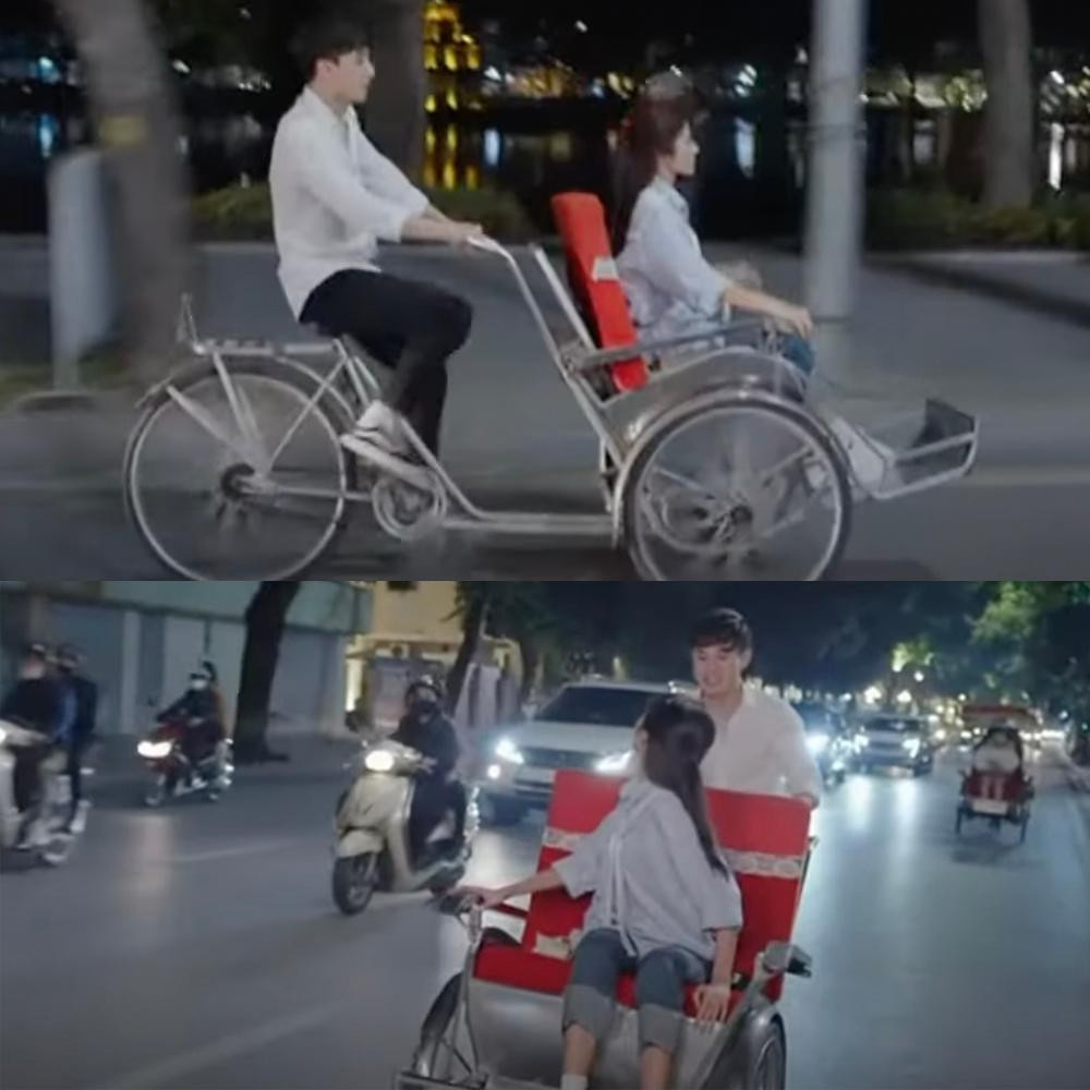 Cứ ngỡ hai diễn viên đi xích lô thật sự