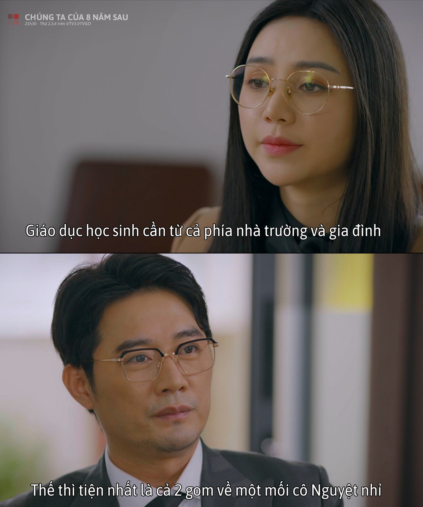 Giám đốc Giang đang tìm đủ cách thả thính cô giáo Nguyệt.