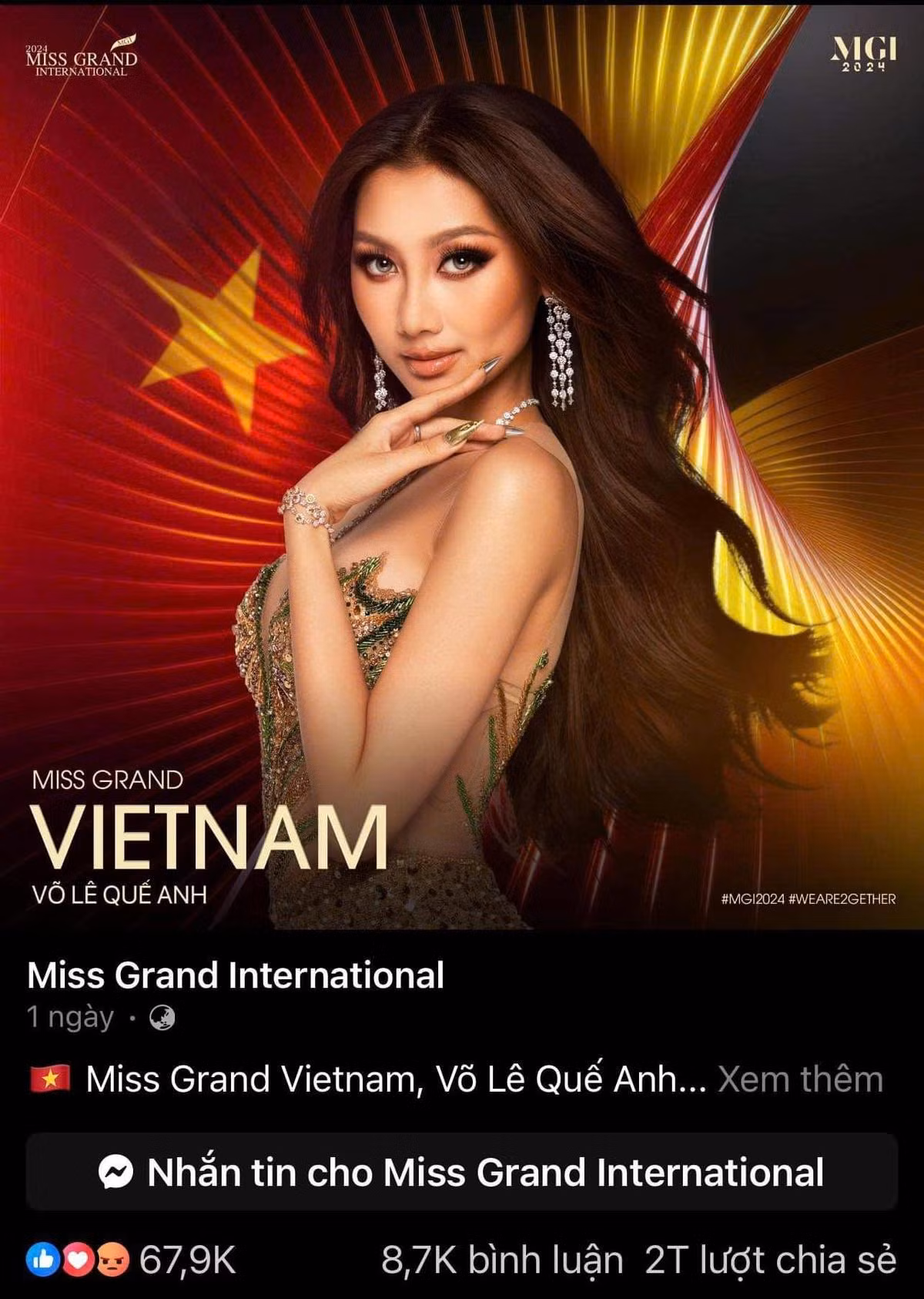 Đại diện Việt Nam cũng có tận 2 triệu lượt chia sẻ, một con số quá khó tin!