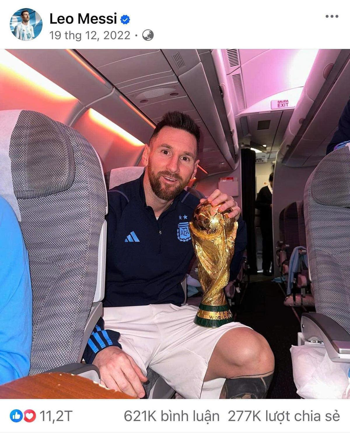 Đến siêu sao Messi cũng chưa có được lượng tương tác quá khủng như vậy. Đến siêu sao Messi cũng chưa có được lượng tương tác quá khủng như vậy.