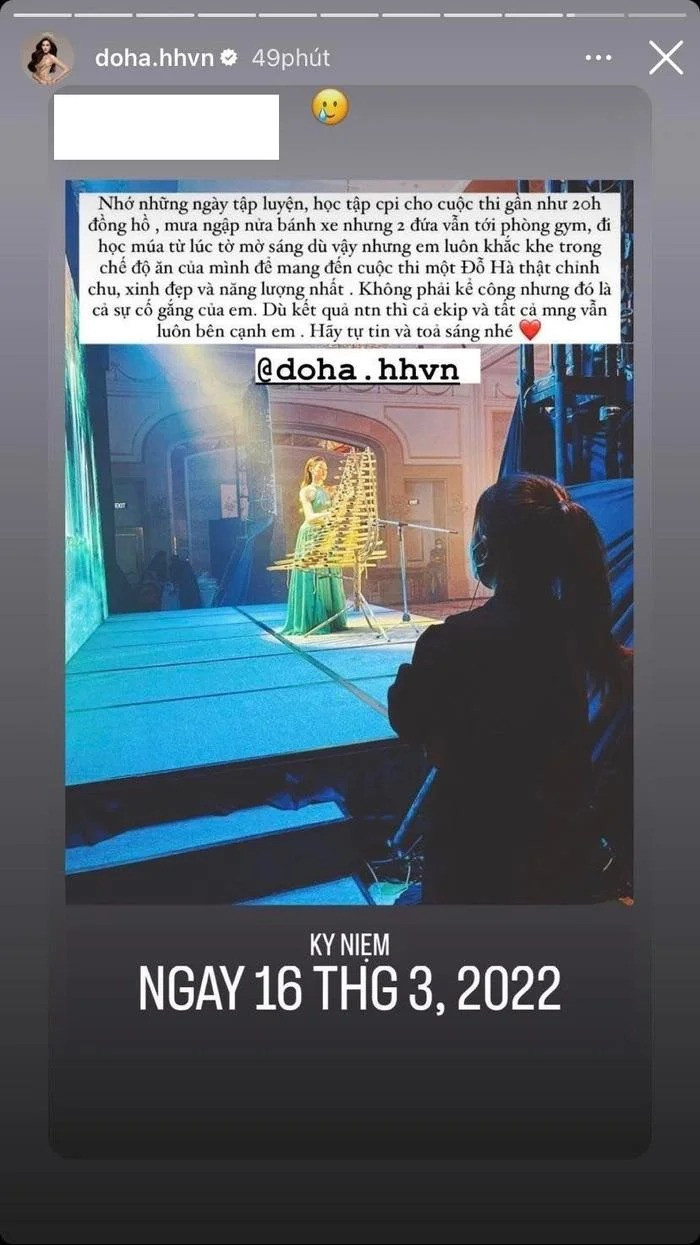 Người của ê-kíp nhớ lại hành trình tập luyện của nàng hậu.