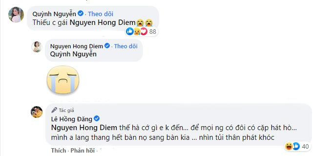 Hồng Đăng buồn bã vì Hồng Diễm không thể tham dự Hồng Đăng buồn bã vì Hồng Diễm không thể tham dự