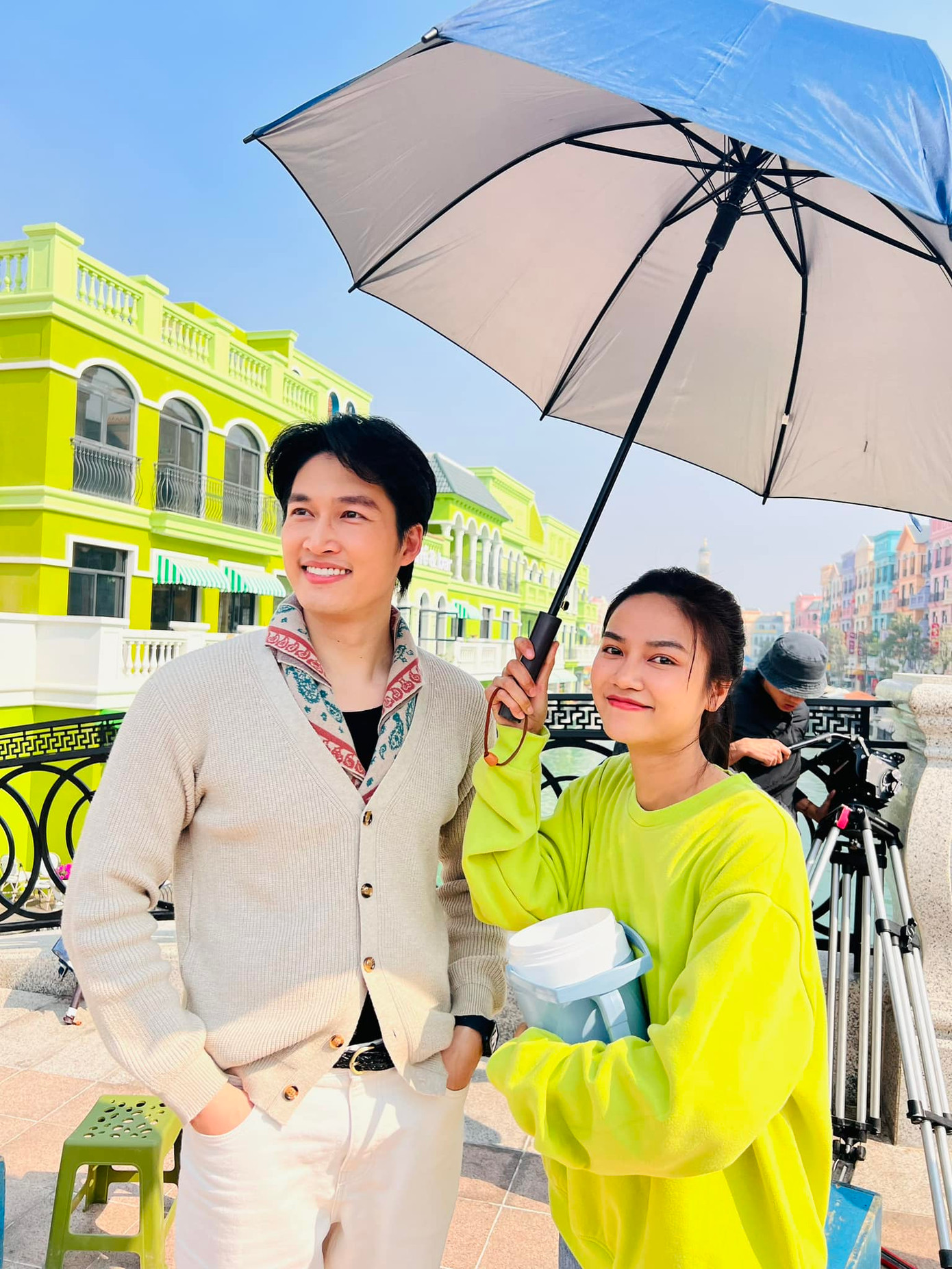 Anh Đào từng bối rối vì Đình Tú quá đẹp trai. Anh Đào từng bối rối vì Đình Tú quá đẹp trai.