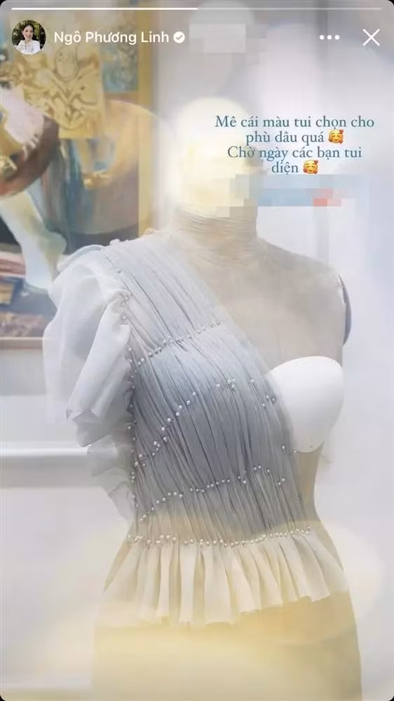 Linh Rin dần hé lộ về đám cưới trong mơ. Linh Rin dần hé lộ về đám cưới trong mơ.