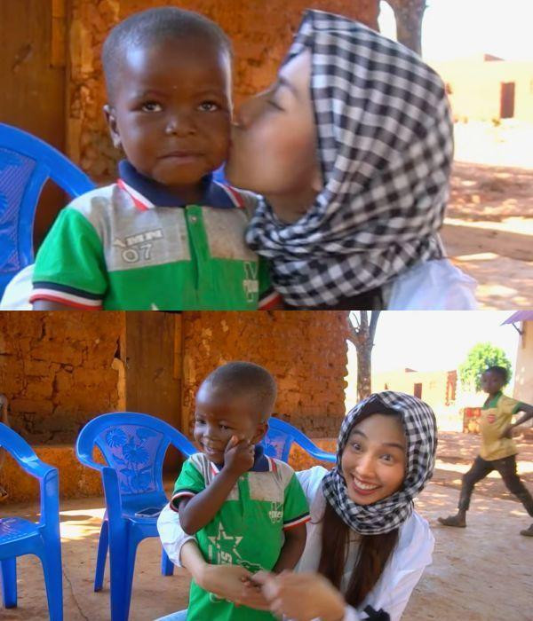 Cậu nhóc từng từ chối cái thơm má của Thùy Tiên Cậu nhóc từng từ chối cái thơm má của Thùy Tiên