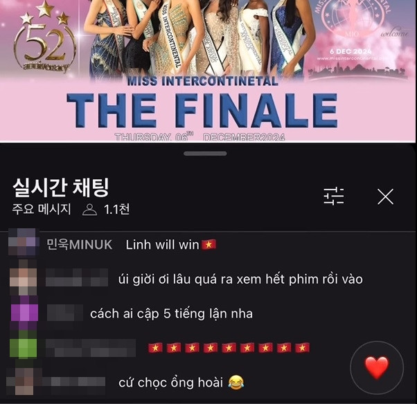 Minuk theo dõi trực tiếp đêm Chung kết để cổ vũ cho Bùi Khánh Linh.