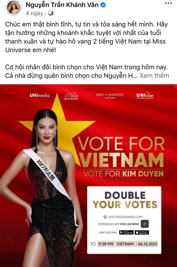 Sự thực là Khánh Vân đã đăng nhiều bài ủng hộ Kim Duyên