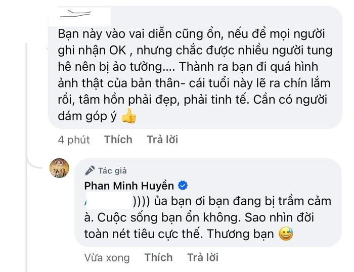 Lần hiếm hoi Huyền Lizzie phản ứng căng thẳng trên mạng.