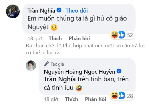 Màn trò chuyện ngọt ngào giữa hai người.