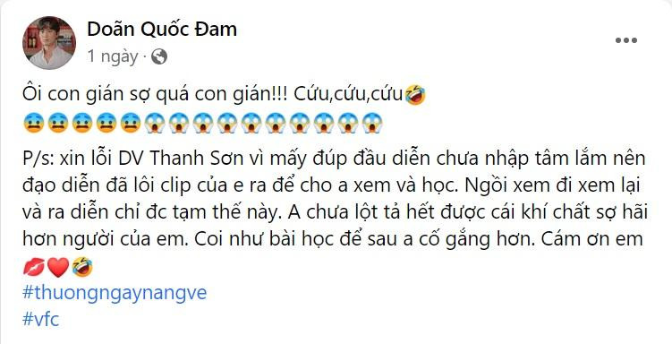Bài đăng xin lỗi hài hước của Doãn Quốc Đam Bài đăng xin lỗi hài hước của Doãn Quốc Đam