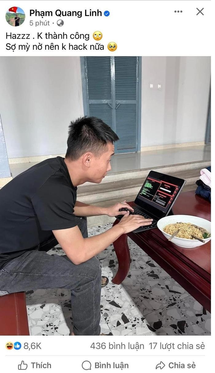 Quang Linh Vlog chế ảnh hài hước khiến dân mạng cười lăn.